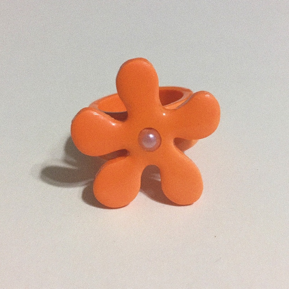 ✰Orange Flora Clay Ring✰